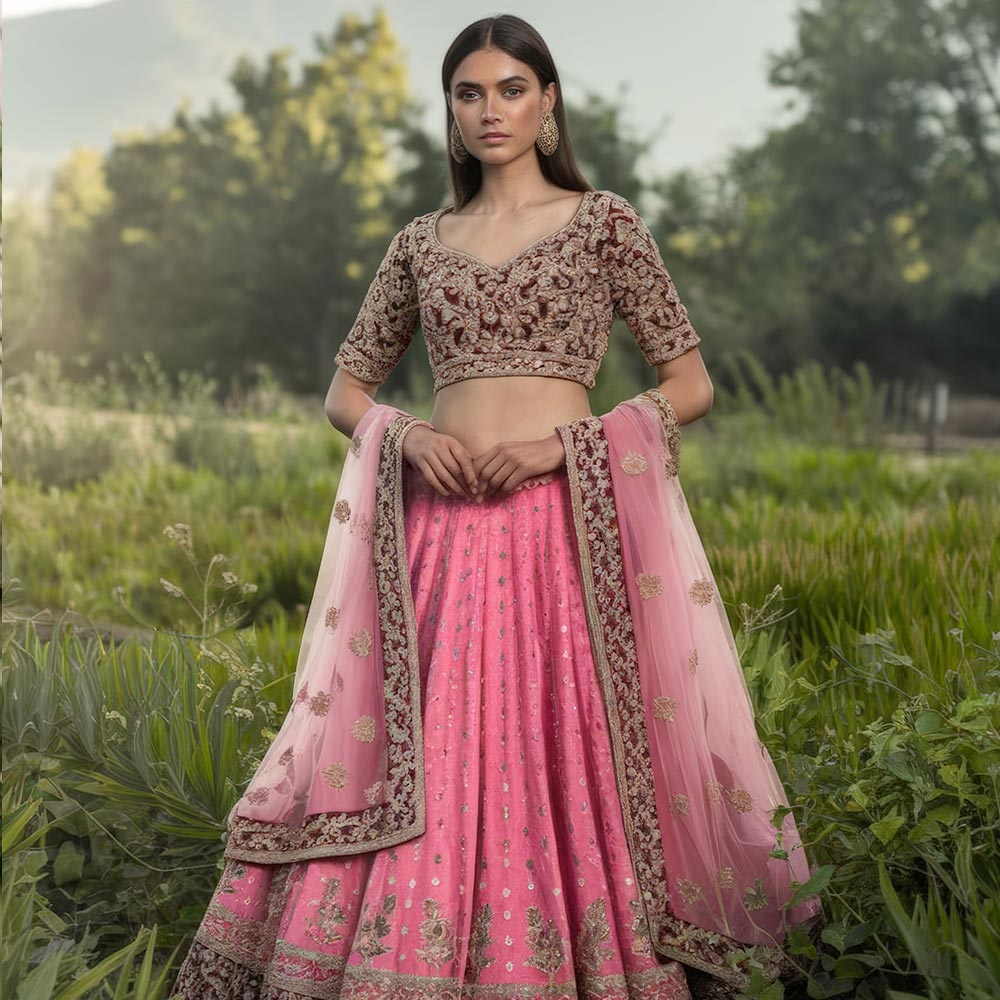 Amazing Pink Color Lehenga