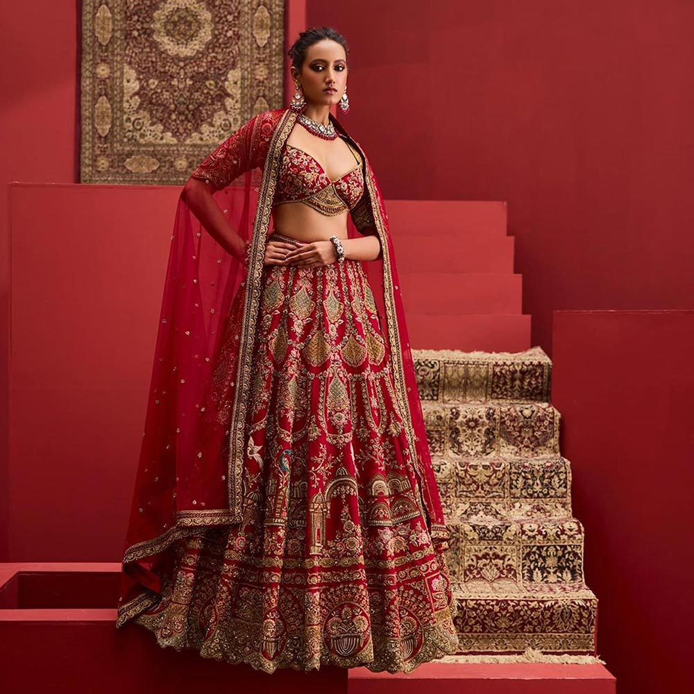 Amazing Red Color Bridal Lehenga